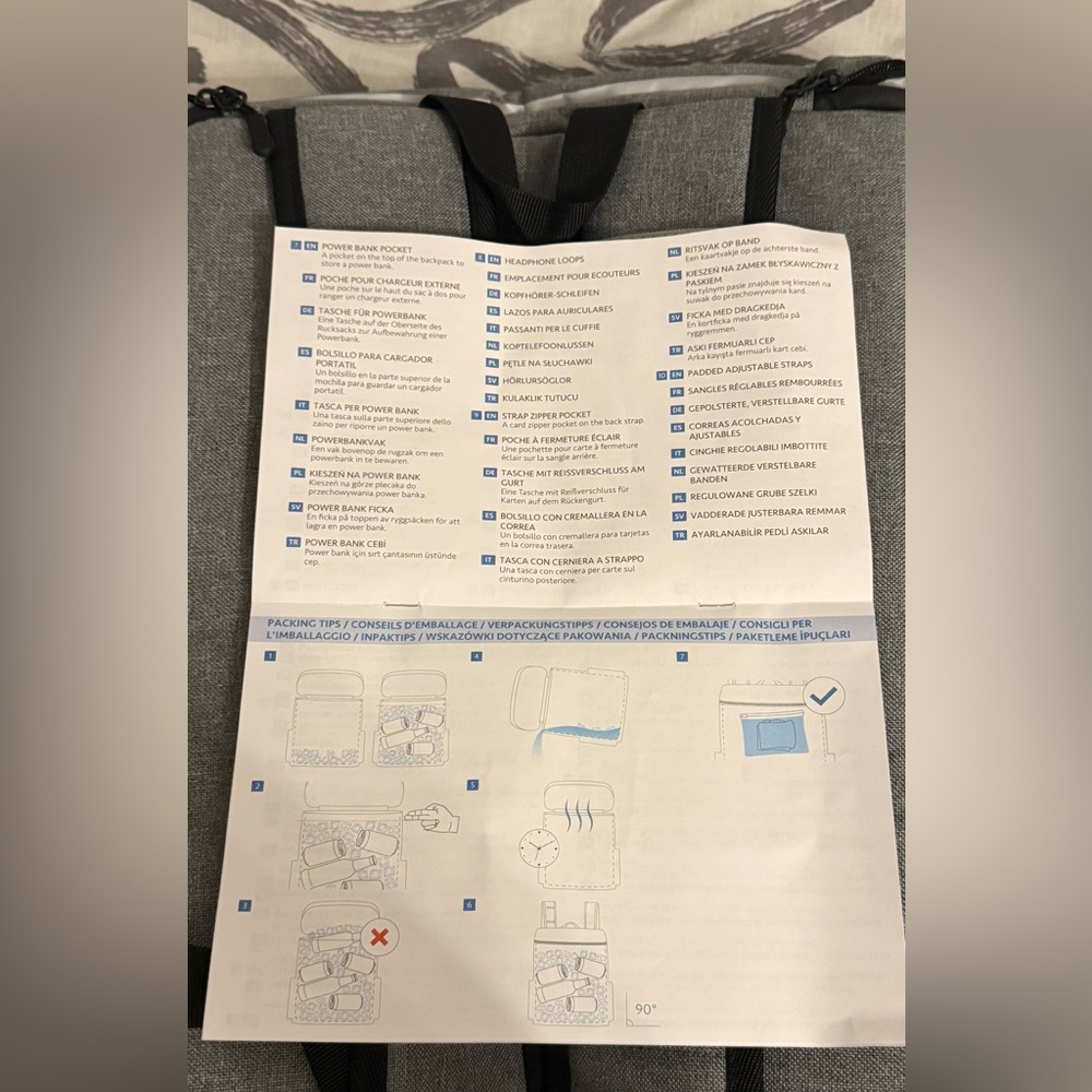 Gray and Blue Backpack - Picture 6 of 6